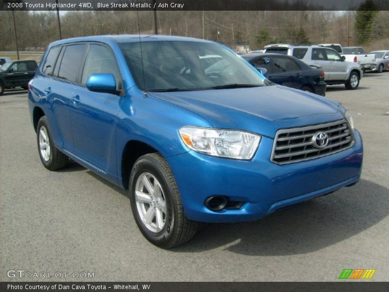 Blue Streak Metallic / Ash Gray 2008 Toyota Highlander 4WD