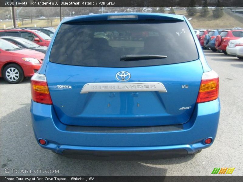 Blue Streak Metallic / Ash Gray 2008 Toyota Highlander 4WD