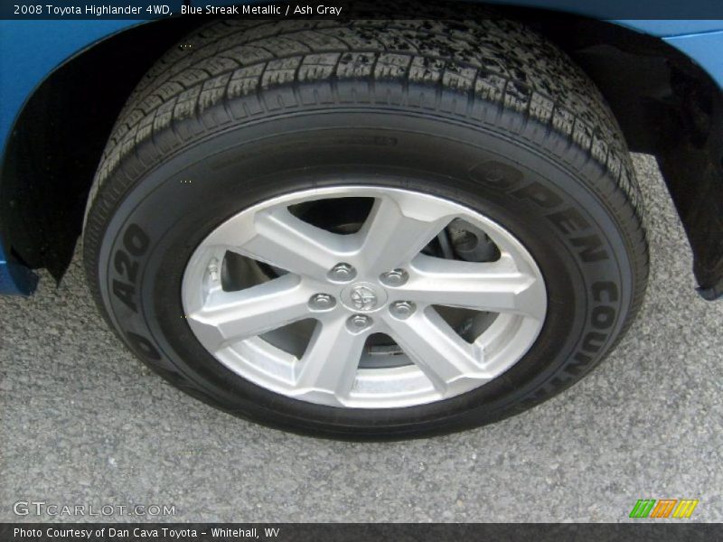 Blue Streak Metallic / Ash Gray 2008 Toyota Highlander 4WD