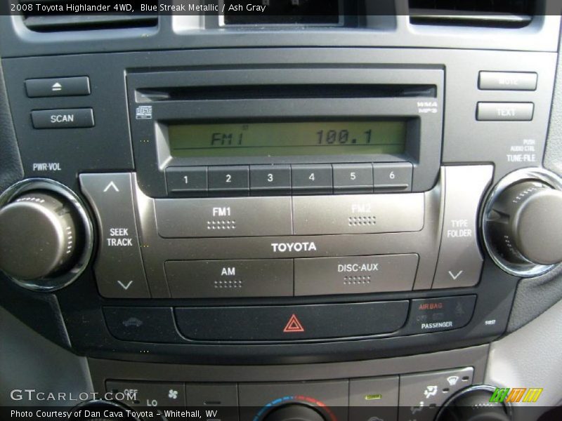 Blue Streak Metallic / Ash Gray 2008 Toyota Highlander 4WD