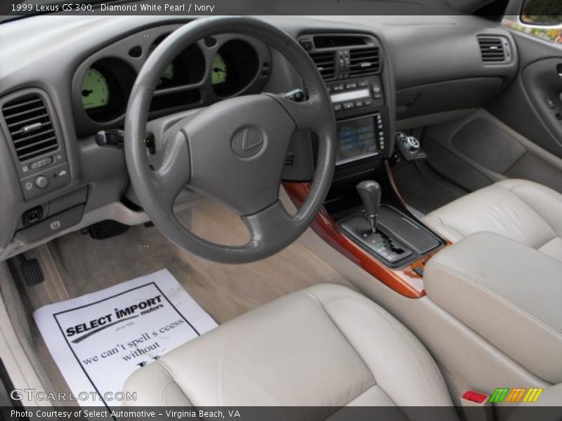 Diamond White Pearl / Ivory 1999 Lexus GS 300