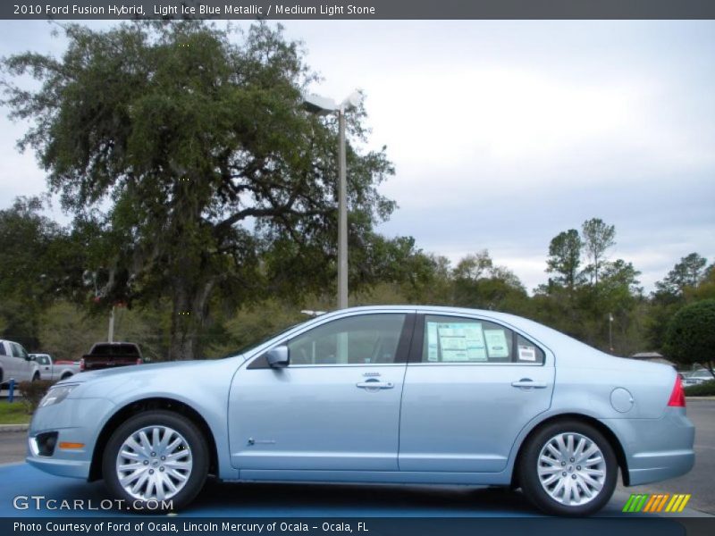 Light Ice Blue Metallic / Medium Light Stone 2010 Ford Fusion Hybrid