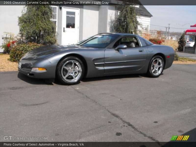 Medium Spiral Gray Metallic / Light Gray 2003 Chevrolet Corvette Coupe