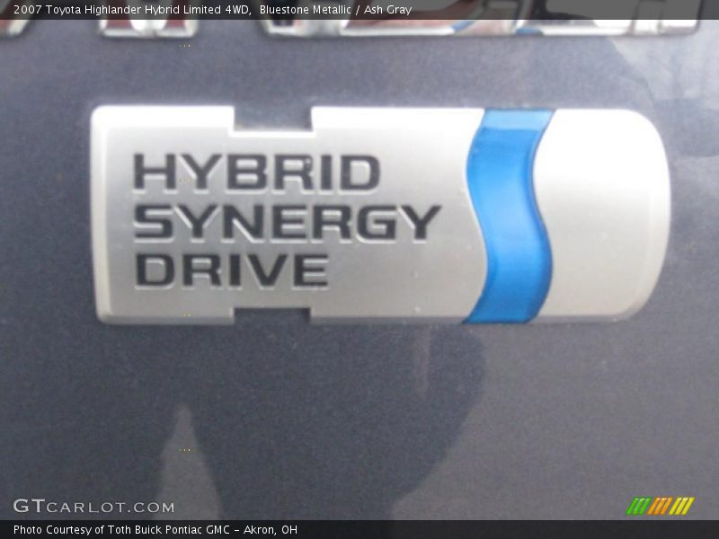 Bluestone Metallic / Ash Gray 2007 Toyota Highlander Hybrid Limited 4WD