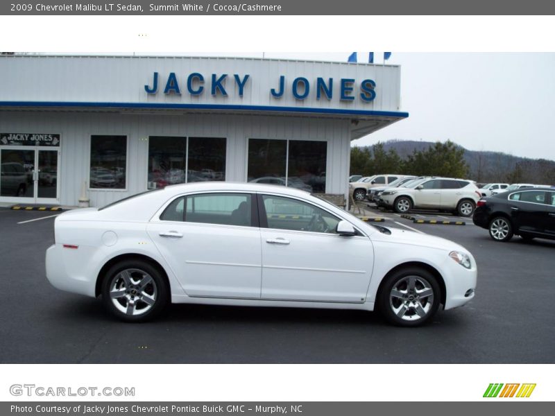 Summit White / Cocoa/Cashmere 2009 Chevrolet Malibu LT Sedan