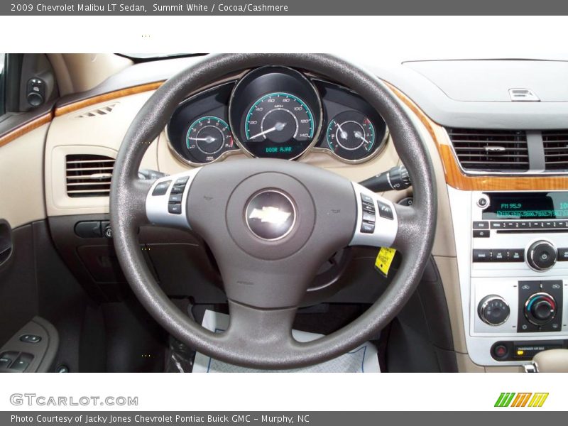Summit White / Cocoa/Cashmere 2009 Chevrolet Malibu LT Sedan