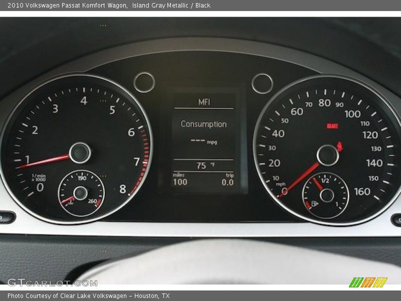 Island Gray Metallic / Black 2010 Volkswagen Passat Komfort Wagon
