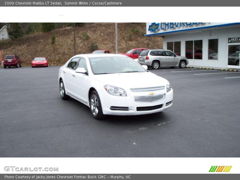 Summit White / Cocoa/Cashmere 2009 Chevrolet Malibu LT Sedan