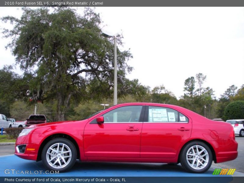 Sangria Red Metallic / Camel 2010 Ford Fusion SEL V6