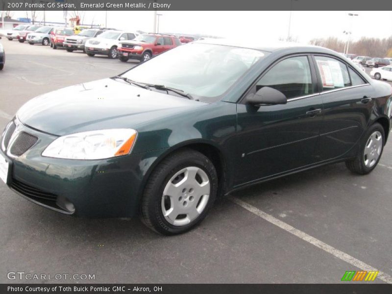 Emerald Green Metallic / Ebony 2007 Pontiac G6 Sedan