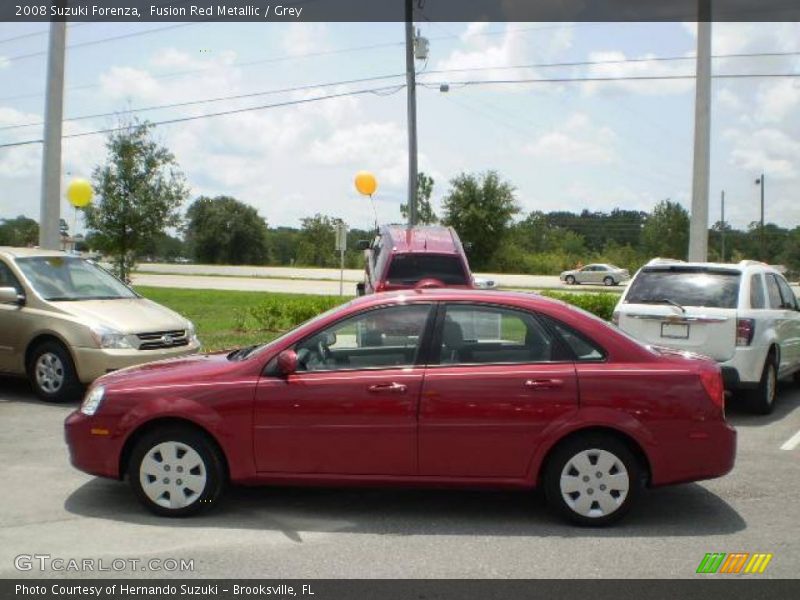 Fusion Red Metallic / Grey 2008 Suzuki Forenza