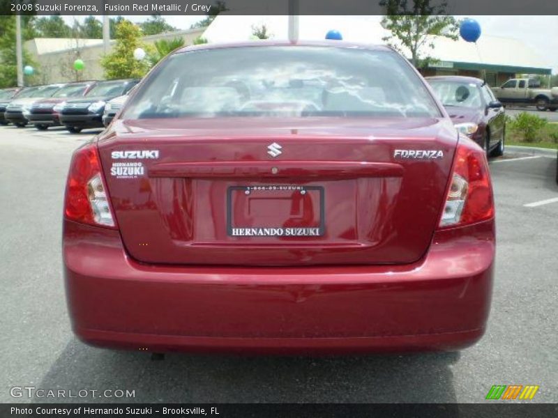 Fusion Red Metallic / Grey 2008 Suzuki Forenza