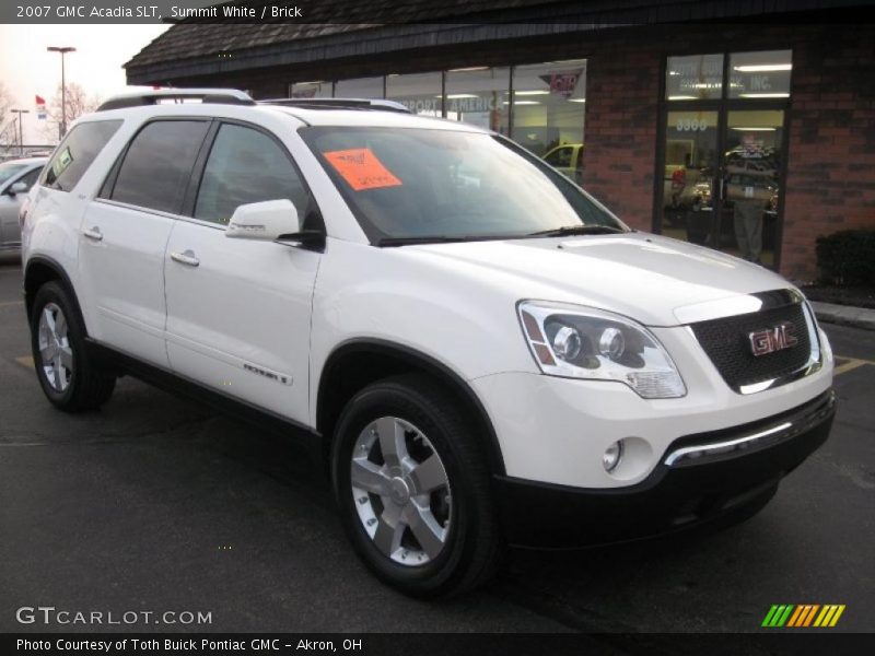 Summit White / Brick 2007 GMC Acadia SLT
