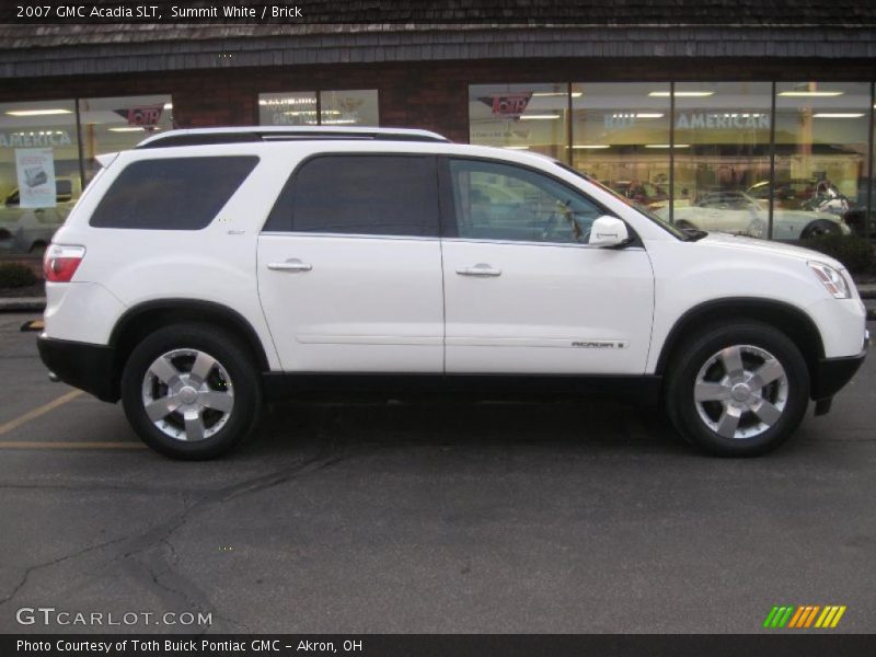 Summit White / Brick 2007 GMC Acadia SLT