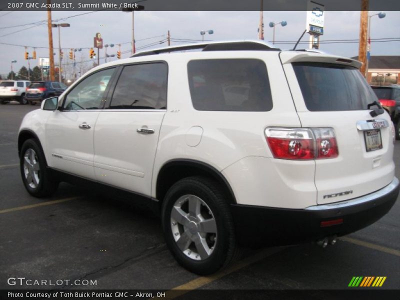 Summit White / Brick 2007 GMC Acadia SLT