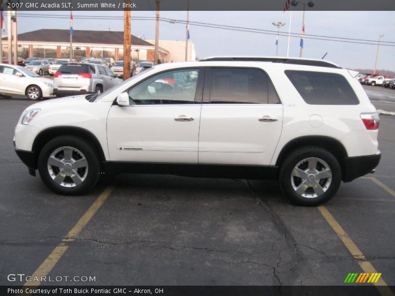 Summit White / Brick 2007 GMC Acadia SLT