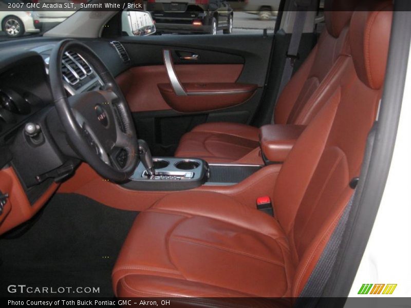 Summit White / Brick 2007 GMC Acadia SLT