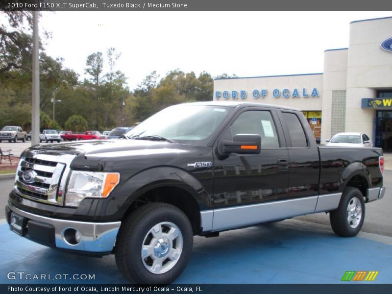 Tuxedo Black / Medium Stone 2010 Ford F150 XLT SuperCab