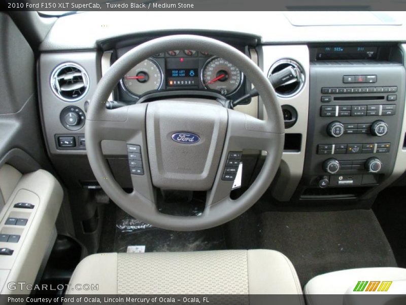 Tuxedo Black / Medium Stone 2010 Ford F150 XLT SuperCab