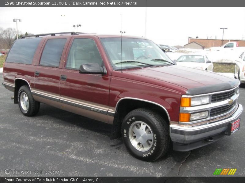 Dark Carmine Red Metallic / Neutral 1998 Chevrolet Suburban C1500 LT