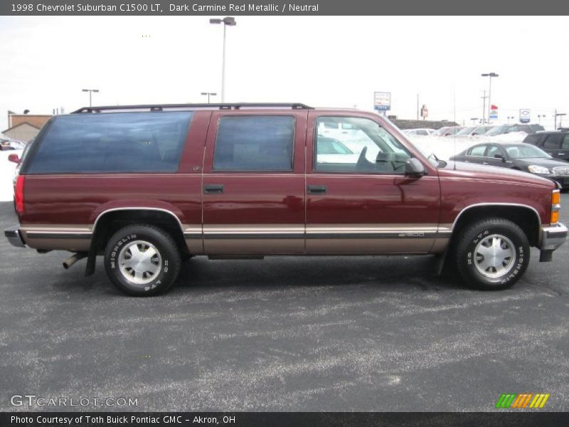 Dark Carmine Red Metallic / Neutral 1998 Chevrolet Suburban C1500 LT