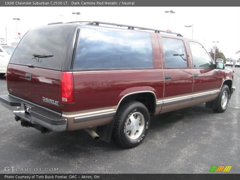 Dark Carmine Red Metallic / Neutral 1998 Chevrolet Suburban C1500 LT