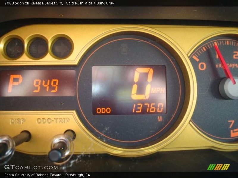 Gold Rush Mica / Dark Gray 2008 Scion xB Release Series 5.0