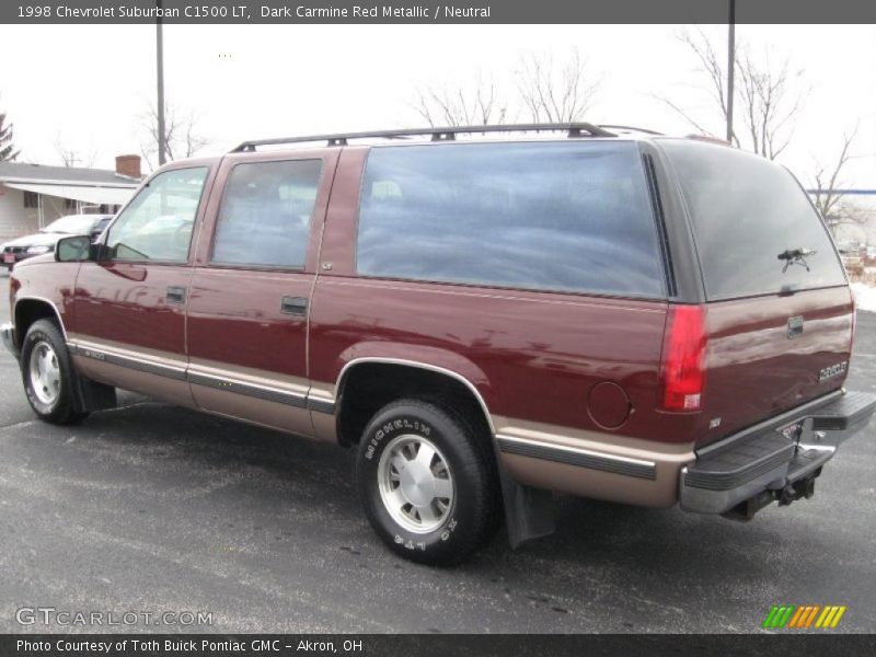 Dark Carmine Red Metallic / Neutral 1998 Chevrolet Suburban C1500 LT
