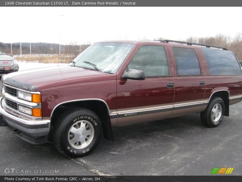 Dark Carmine Red Metallic / Neutral 1998 Chevrolet Suburban C1500 LT