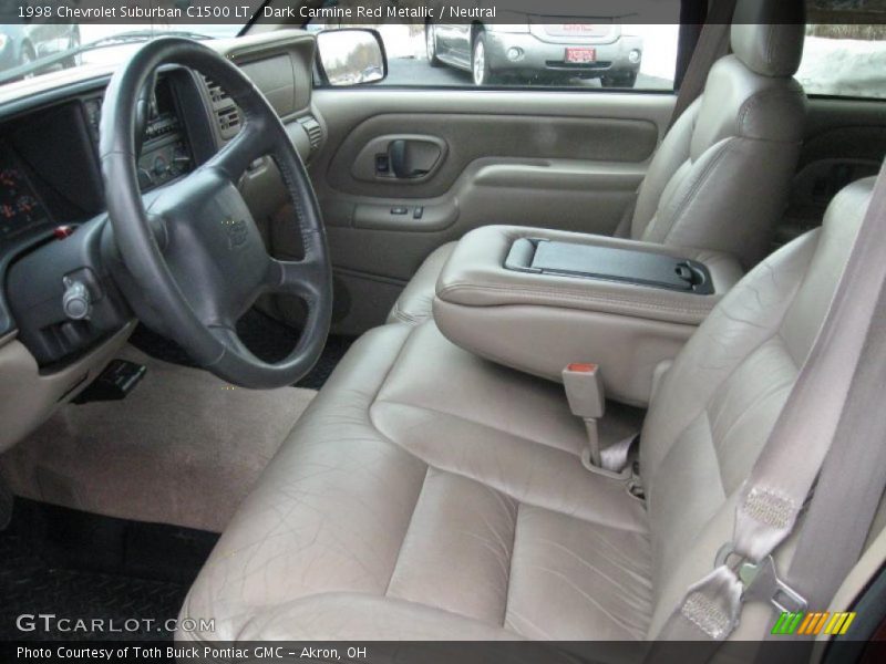 Dark Carmine Red Metallic / Neutral 1998 Chevrolet Suburban C1500 LT