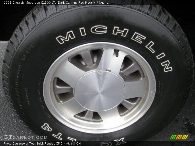 Dark Carmine Red Metallic / Neutral 1998 Chevrolet Suburban C1500 LT