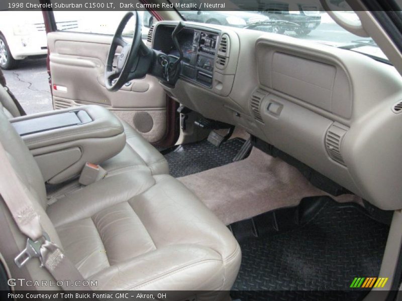 Dark Carmine Red Metallic / Neutral 1998 Chevrolet Suburban C1500 LT
