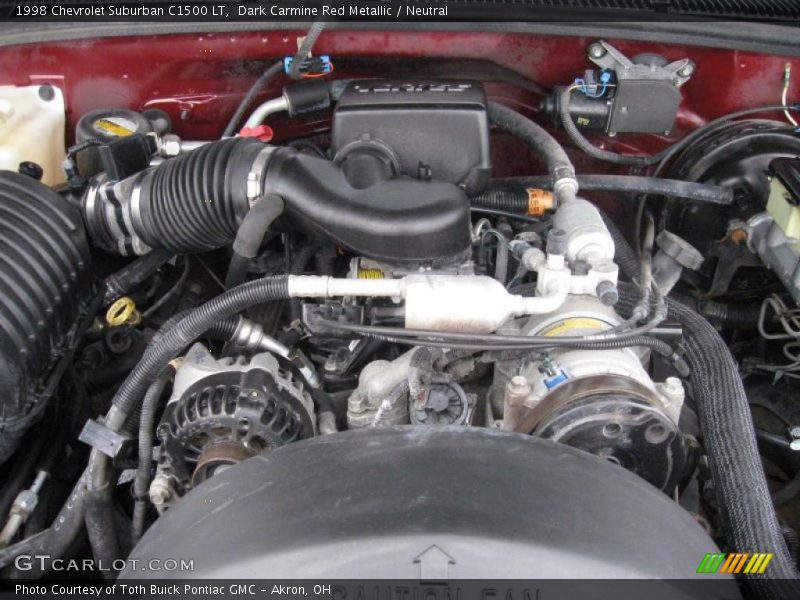 Dark Carmine Red Metallic / Neutral 1998 Chevrolet Suburban C1500 LT