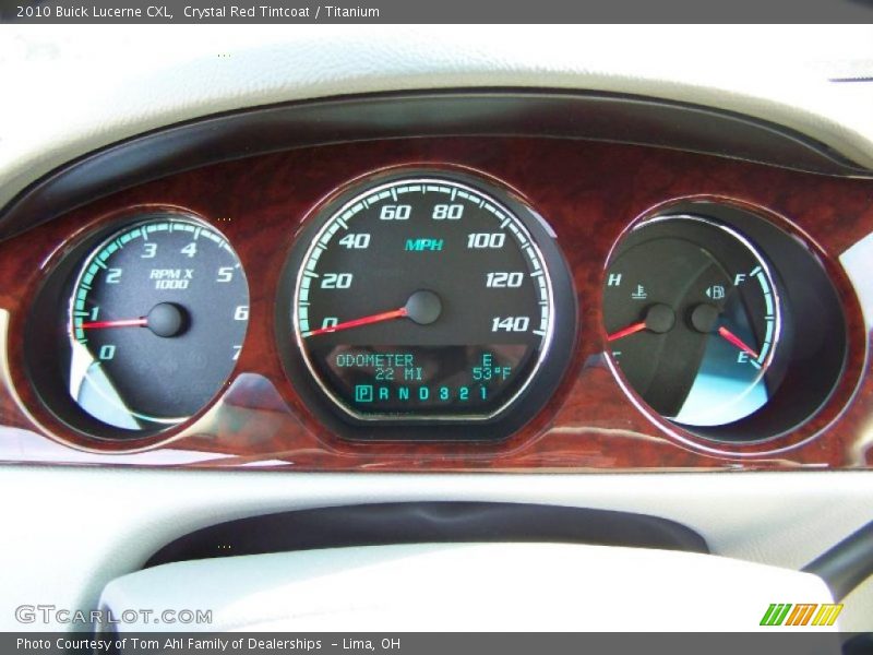 Crystal Red Tintcoat / Titanium 2010 Buick Lucerne CXL