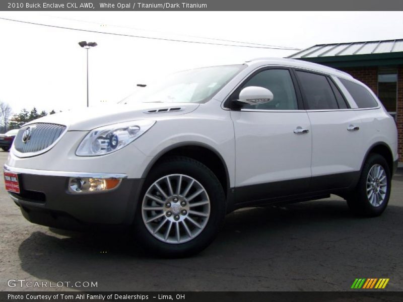 White Opal / Titanium/Dark Titanium 2010 Buick Enclave CXL AWD