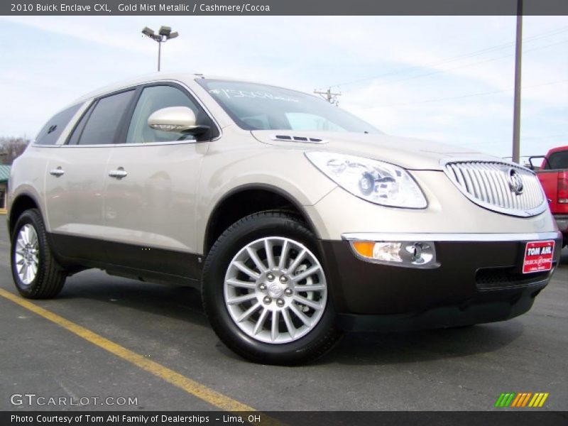Gold Mist Metallic / Cashmere/Cocoa 2010 Buick Enclave CXL