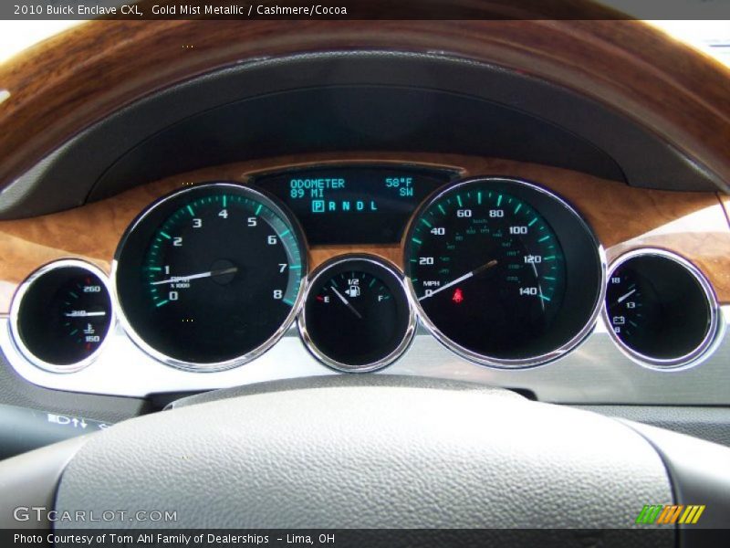 Gold Mist Metallic / Cashmere/Cocoa 2010 Buick Enclave CXL