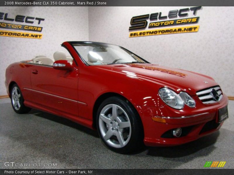 Mars Red / Stone 2008 Mercedes-Benz CLK 350 Cabriolet