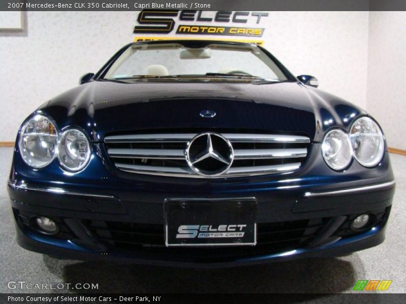 Capri Blue Metallic / Stone 2007 Mercedes-Benz CLK 350 Cabriolet