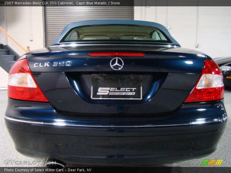 Capri Blue Metallic / Stone 2007 Mercedes-Benz CLK 350 Cabriolet