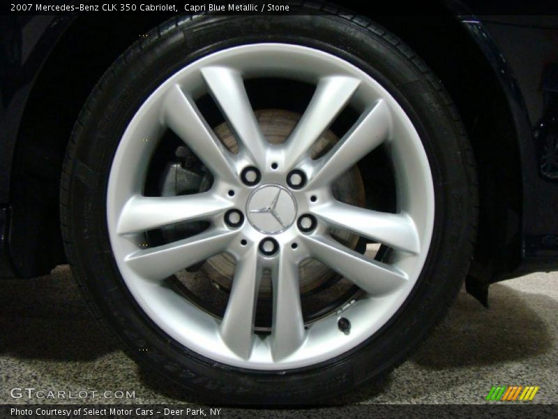 Capri Blue Metallic / Stone 2007 Mercedes-Benz CLK 350 Cabriolet