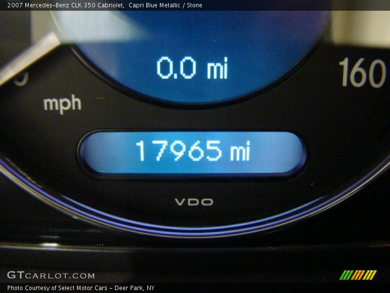 Capri Blue Metallic / Stone 2007 Mercedes-Benz CLK 350 Cabriolet