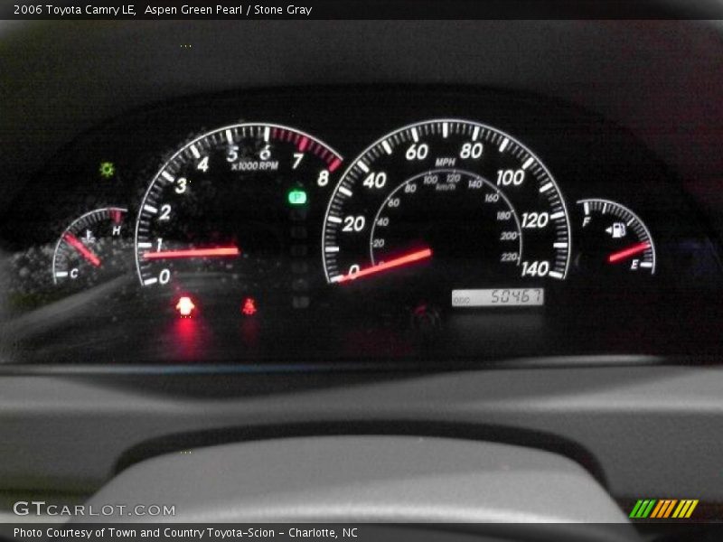 Aspen Green Pearl / Stone Gray 2006 Toyota Camry LE