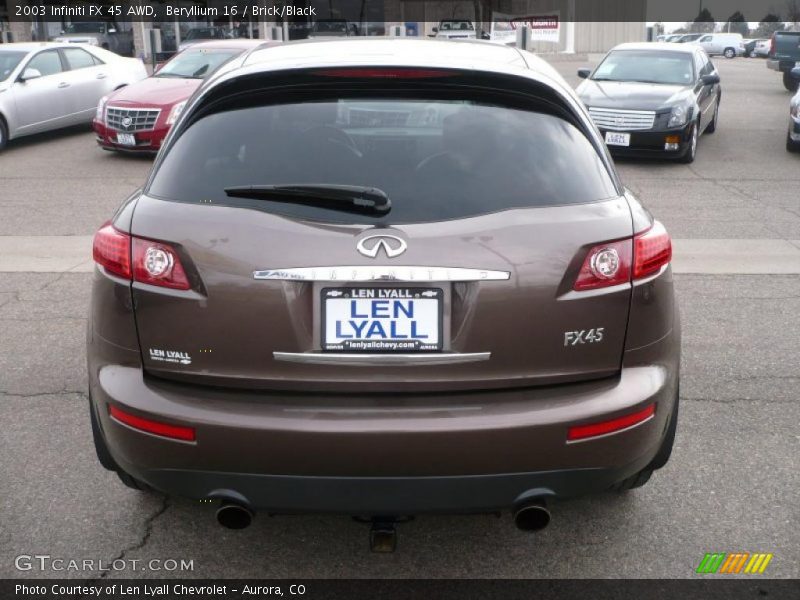 Beryllium 16 / Brick/Black 2003 Infiniti FX 45 AWD