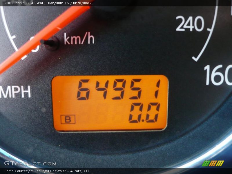 Beryllium 16 / Brick/Black 2003 Infiniti FX 45 AWD