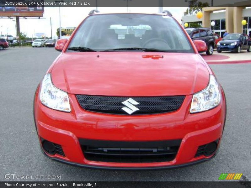 Vivid Red / Black 2008 Suzuki SX4 Crossover