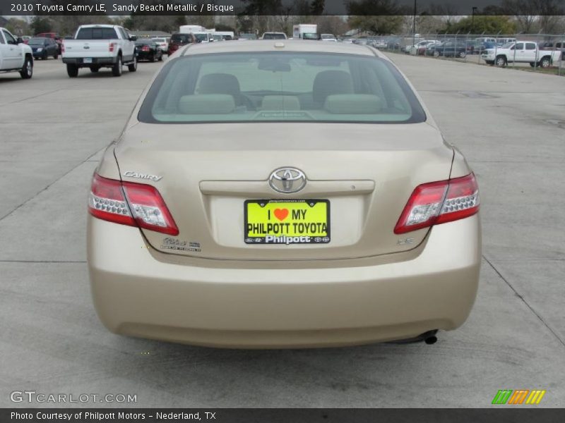 Sandy Beach Metallic / Bisque 2010 Toyota Camry LE