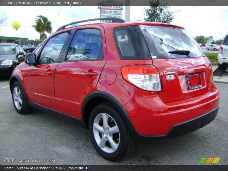 Vivid Red / Black 2008 Suzuki SX4 Crossover