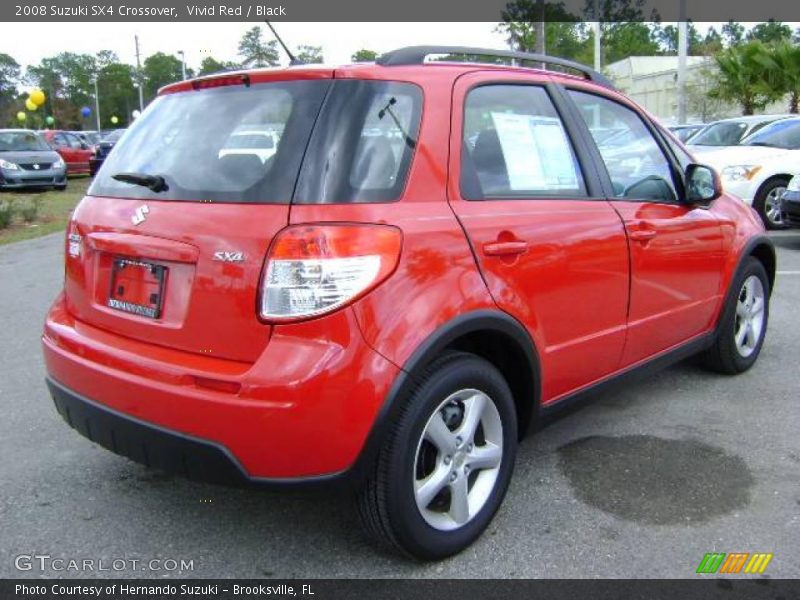 Vivid Red / Black 2008 Suzuki SX4 Crossover