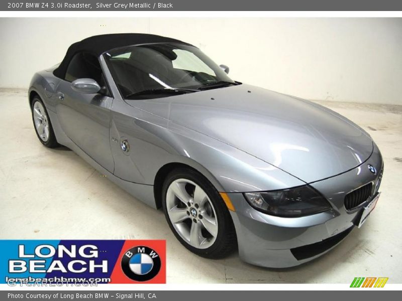 Silver Grey Metallic / Black 2007 BMW Z4 3.0i Roadster
